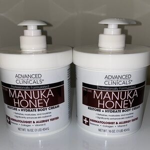 Manuka Honey Body Cream Restore & Rehydrate Dry Skin White and Brown